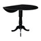 International Concepts Round 42 in Round Dual Drop Leaf Pedestal Table, 41.5 inH, Black, 42 W, 42 L, 41.5 in H, Wood K46-42DPT-6B-2 - alternate 2